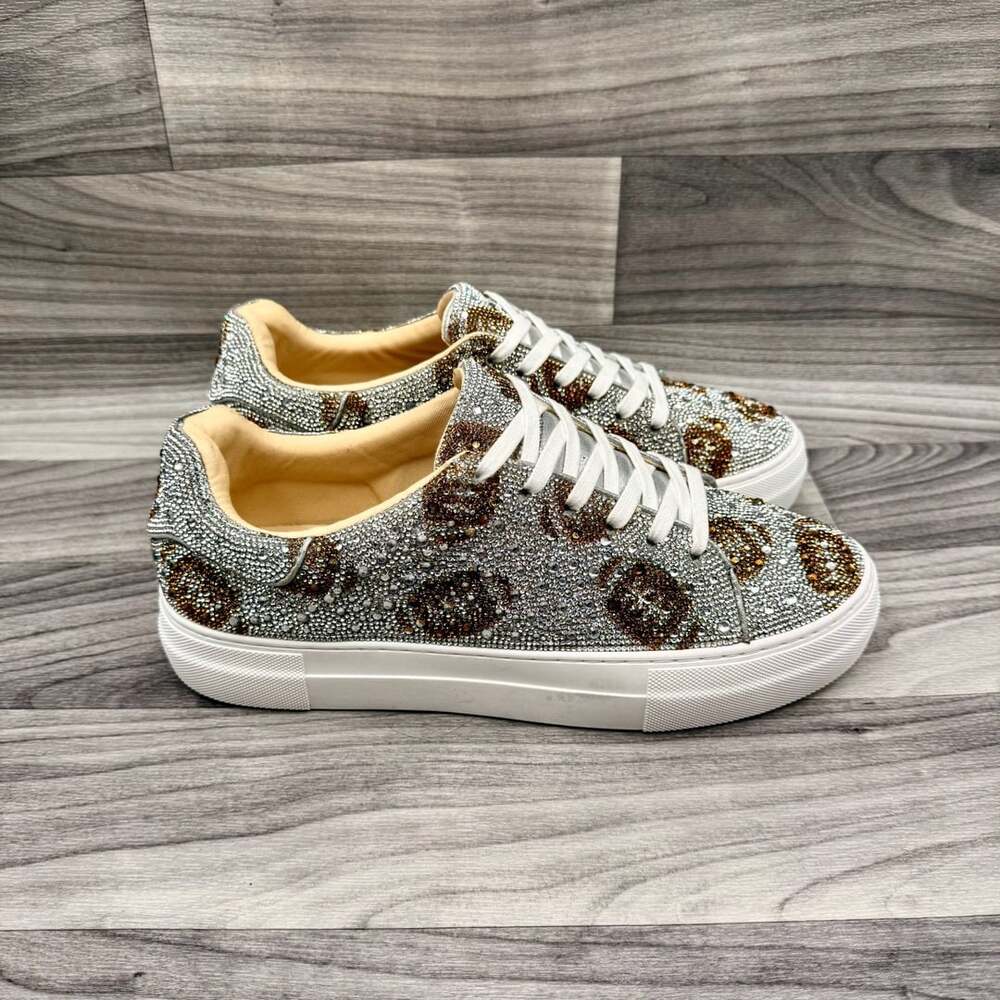 Betsey Johnson SB-SIDNY Rhinestone Leopard Print Platform Women’s Sneaker - Picture 4 of 13